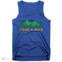 Take A Hike Funny Gift Mountain Adventure Camping Outdoor Retro Gift Tank Top thumb 0