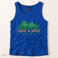 Take A Hike Funny Gift Mountain Adventure Camping Outdoor Retro Gift Tank Top thumb 2