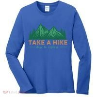 Take A Hike Funny Gift Mountain Adventure Camping Outdoor Retro Gift Women's Long Sleeve Shirt thumb 0