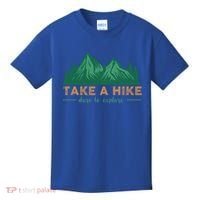 Take A Hike Funny Gift Mountain Adventure Camping Outdoor Retro Gift Kids T-Shirt thumb 0