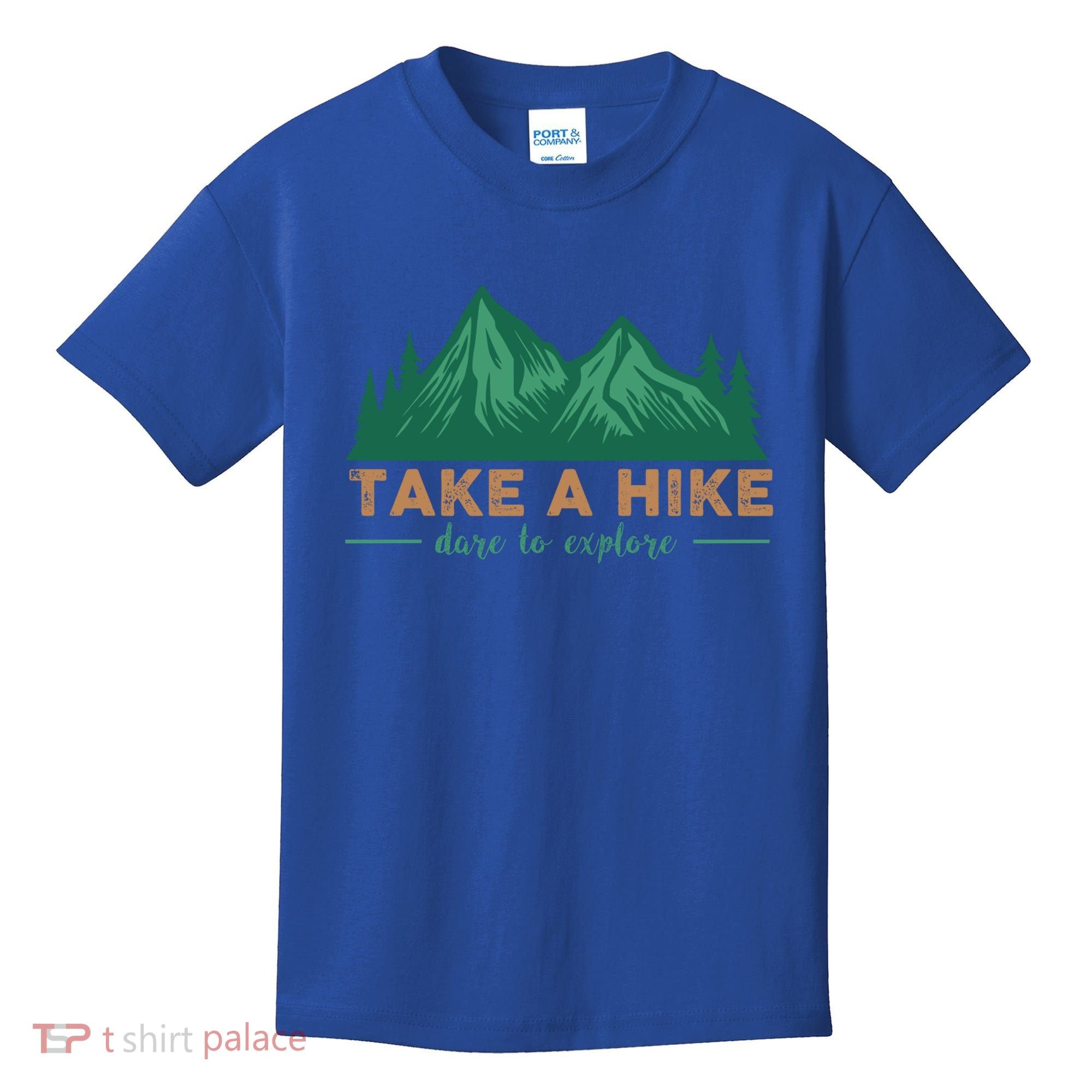 Take A Hike Funny Gift Mountain Adventure Camping Outdoor Retro Gift Kids T-Shirt