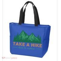 Take A Hike Funny Gift Mountain Adventure Camping Outdoor Retro Gift Tote Bag thumb 3