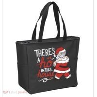 There's A Ho In This House Funny Santa Tote Bag thumb 2