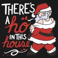 There's A Ho In This House Funny Santa Tote Bag thumb 4