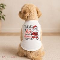 There's A Ho In This House Funny Santa Doggie Tank thumb 2