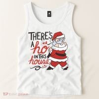 There's A Ho In This House Funny Santa Tank Top thumb 2