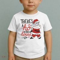 There's A Ho In This House Funny Santa Toddler T-Shirt thumb 2