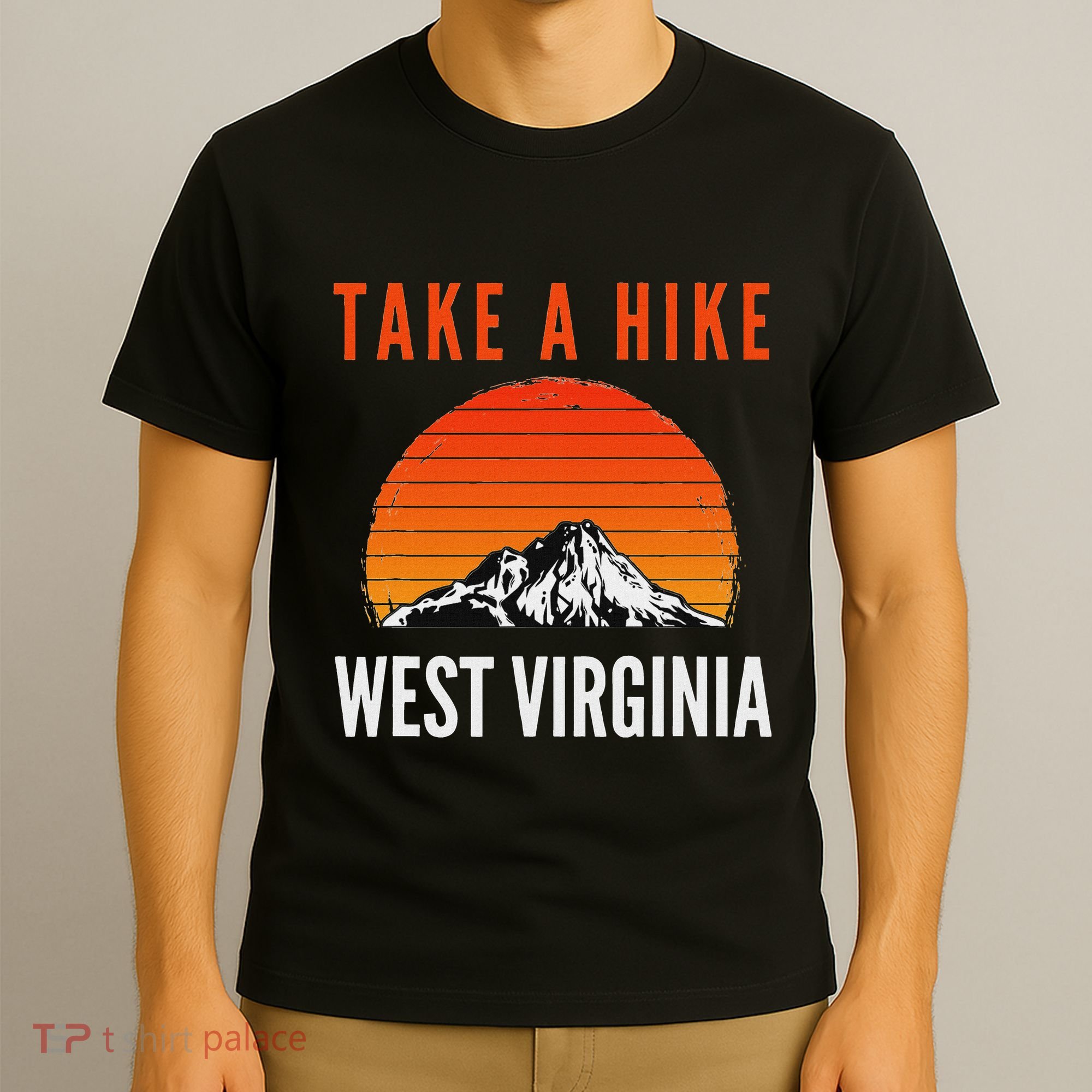 Take A Hike West Virginia Sunset Mountain Hiking Hiker T-Shirt