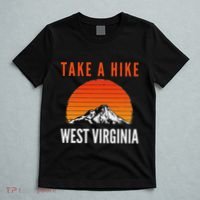 Take A Hike West Virginia Sunset Mountain Hiking Hiker T-Shirt thumb 5