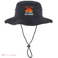 Take A Hike West Virginia Sunset Mountain Hiking Hiker Bucket Hat thumb 0