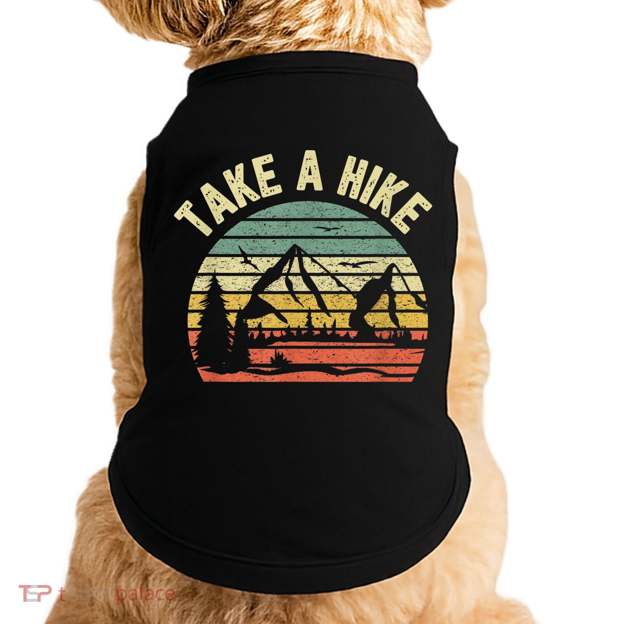 Take A Hike Retro Hiker Outdoors Camping Nature Hiking Doggie Tank