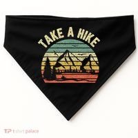 Take A Hike Retro Hiker Outdoors Camping Nature Hiking USA-Made Doggie Bandana thumb 0