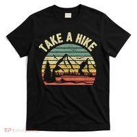 Take A Hike Retro Hiker Outdoors Camping Nature Hiking T-Shirt thumb 0