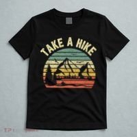 Take A Hike Retro Hiker Outdoors Camping Nature Hiking T-Shirt thumb 5