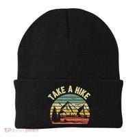 Take A Hike Retro Hiker Outdoors Camping Nature Hiking Beanie thumb 0