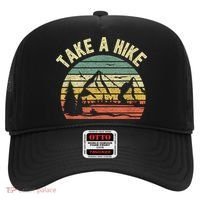 Take A Hike Retro Hiker Outdoors Camping Nature Hiking Hat thumb 0