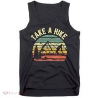 Take A Hike Retro Hiker Outdoors Camping Nature Hiking Tank Top thumb 0