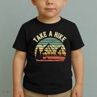 Take A Hike Retro Hiker Outdoors Camping Nature Hiking Toddler T-Shirt thumb 2