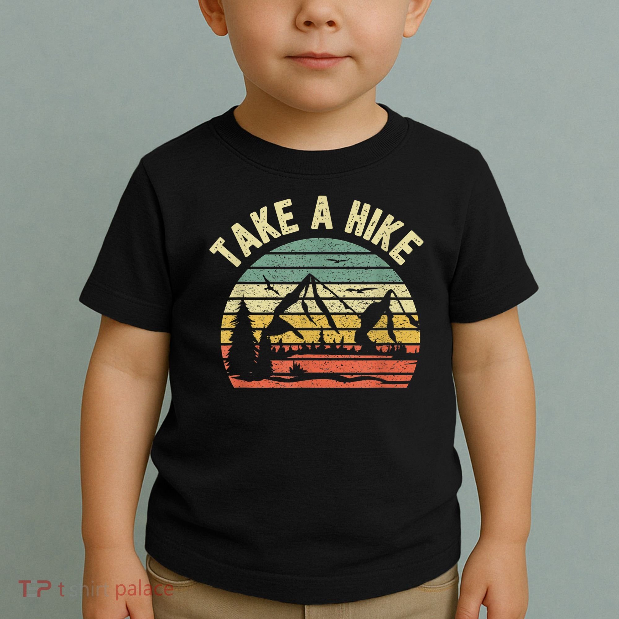 Take A Hike Retro Hiker Outdoors Camping Nature Hiking Toddler T-Shirt