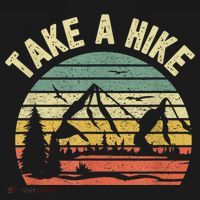 Take A Hike Retro Hiker Outdoors Camping Nature Hiking Women's Long Sleeve Shirt thumb 2