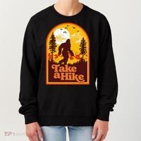 Take A Hike Bigfoot Earth Day Retro Sasquatch Hiking Camping Women's Sweatshirt thumb 0
