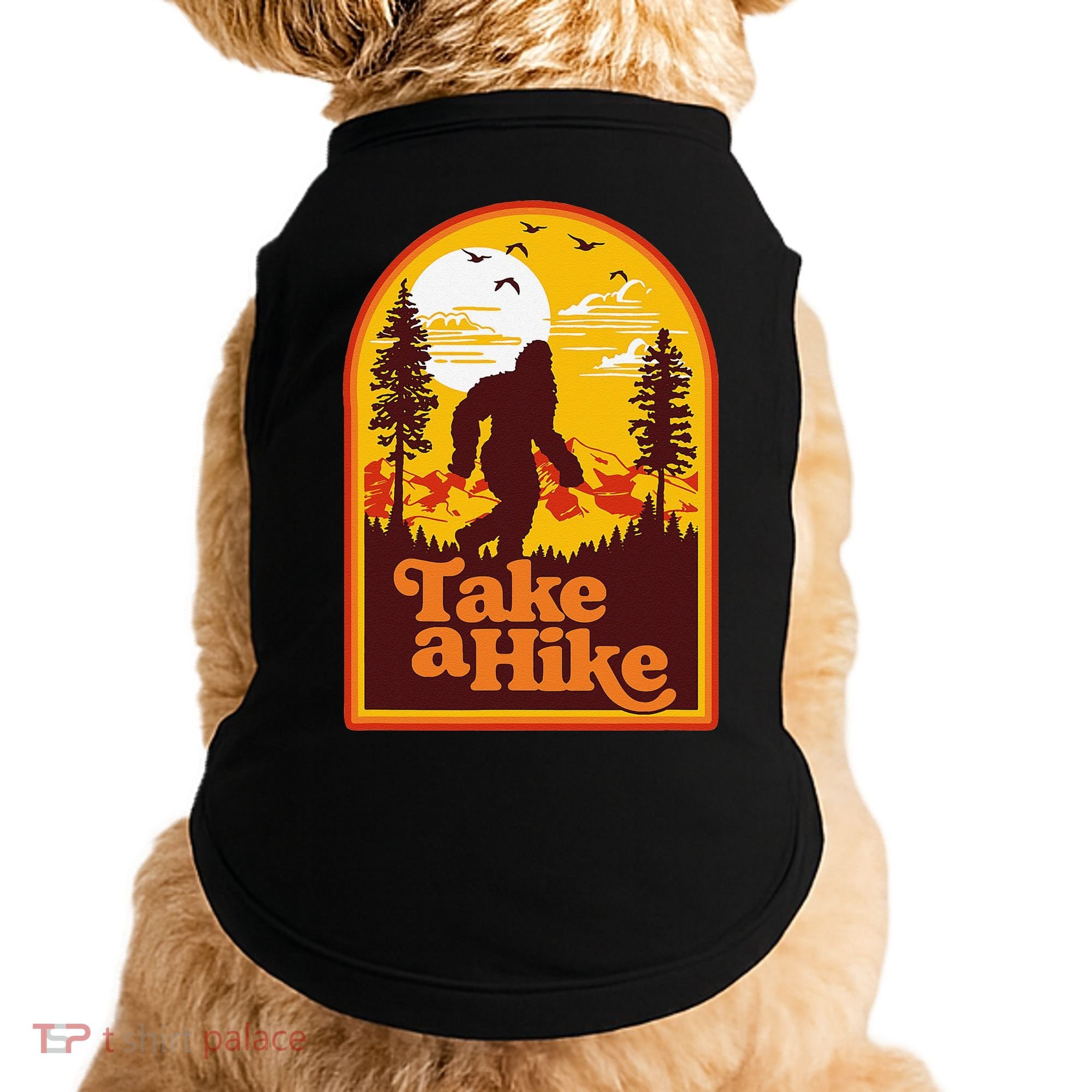Take A Hike Bigfoot Earth Day Retro Sasquatch Hiking Camping Doggie Tank