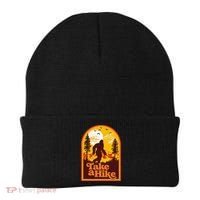 Take A Hike Bigfoot Earth Day Retro Sasquatch Hiking Camping Beanie thumb 0