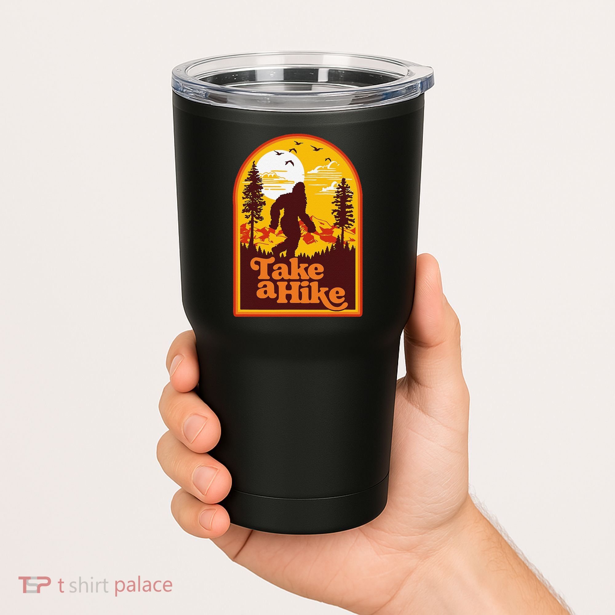 Take A Hike Bigfoot Earth Day Retro Sasquatch Hiking Camping Tumbler