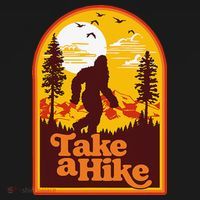 Take A Hike Bigfoot Earth Day Retro Sasquatch Hiking Camping Women's Tank Top thumb 5