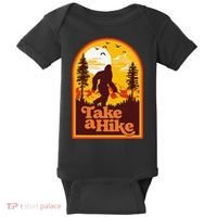 Take A Hike Bigfoot Earth Day Retro Sasquatch Hiking Camping Baby Bodysuit thumb 0