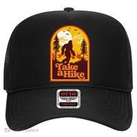 Take A Hike Bigfoot Earth Day Retro Sasquatch Hiking Camping Hat thumb 0