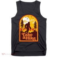 Take A Hike Bigfoot Earth Day Retro Sasquatch Hiking Camping Tank Top thumb 0