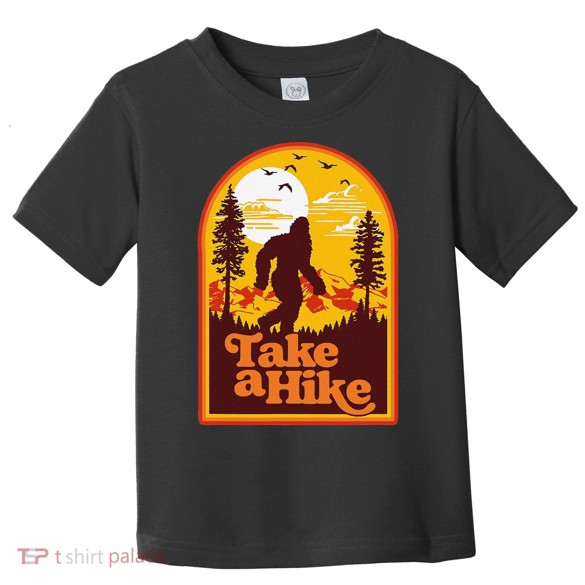 Take A Hike Bigfoot Earth Day Retro Sasquatch Hiking Camping Toddler T-Shirt