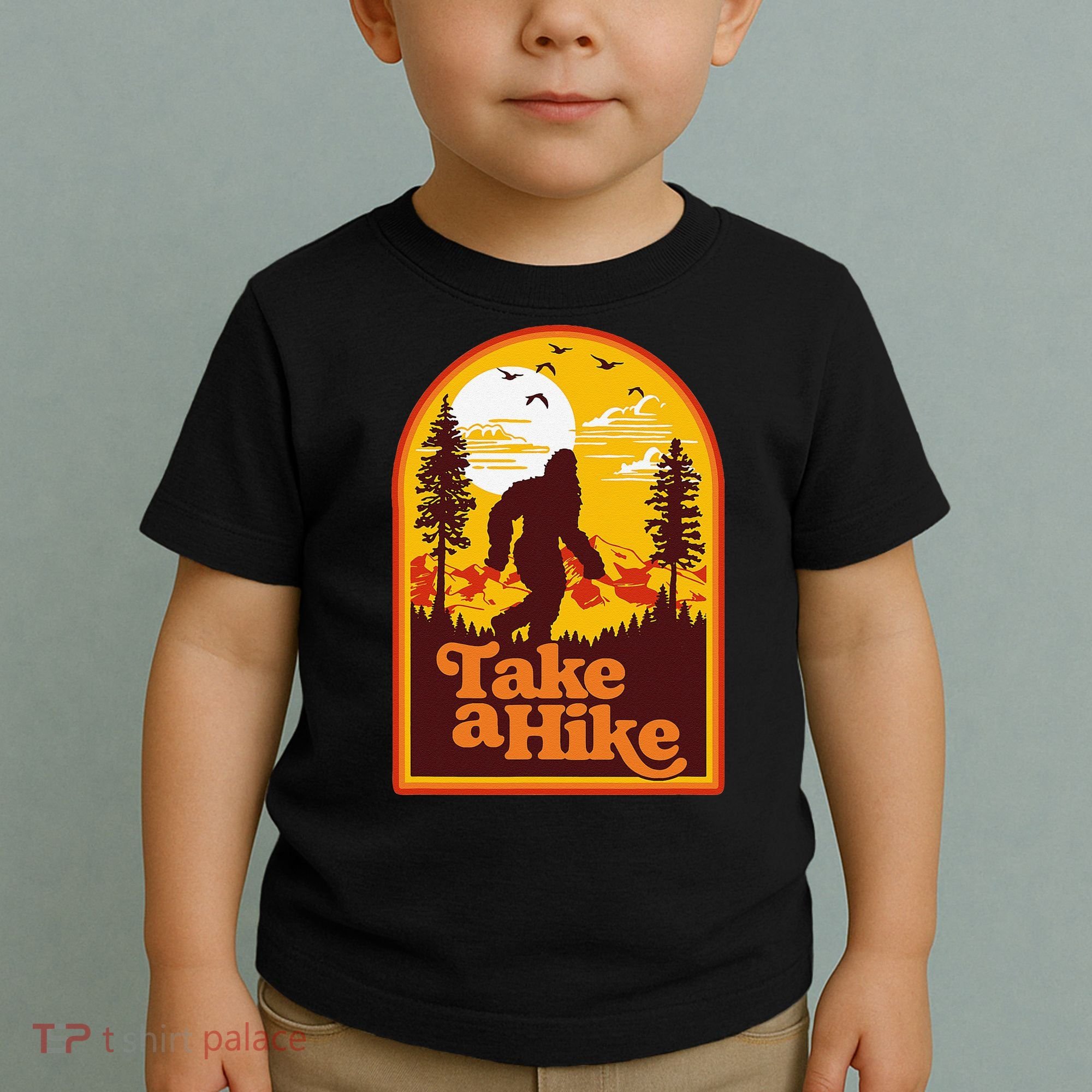 Take A Hike Bigfoot Earth Day Retro Sasquatch Hiking Camping Toddler T-Shirt