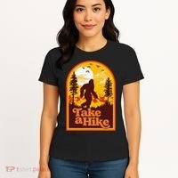 Take A Hike Bigfoot Earth Day Retro Sasquatch Hiking Camping Women's T-Shirt thumb 4