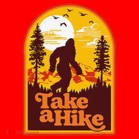 Take A Hike Bigfoot Earth Day Retro Sasquatch Hiking Camping Santa Hat thumb 1