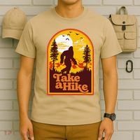 Take A Hike Bigfoot Earth Day Retro Sasquatch Hiking Camping T-Shirt thumb 6