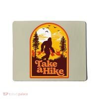Take A Hike Bigfoot Earth Day Retro Sasquatch Hiking Camping Mousepad thumb 0