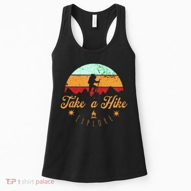 Take A Hike, Mountains, Outdoors, Nature, Vintage Women's Tank Top