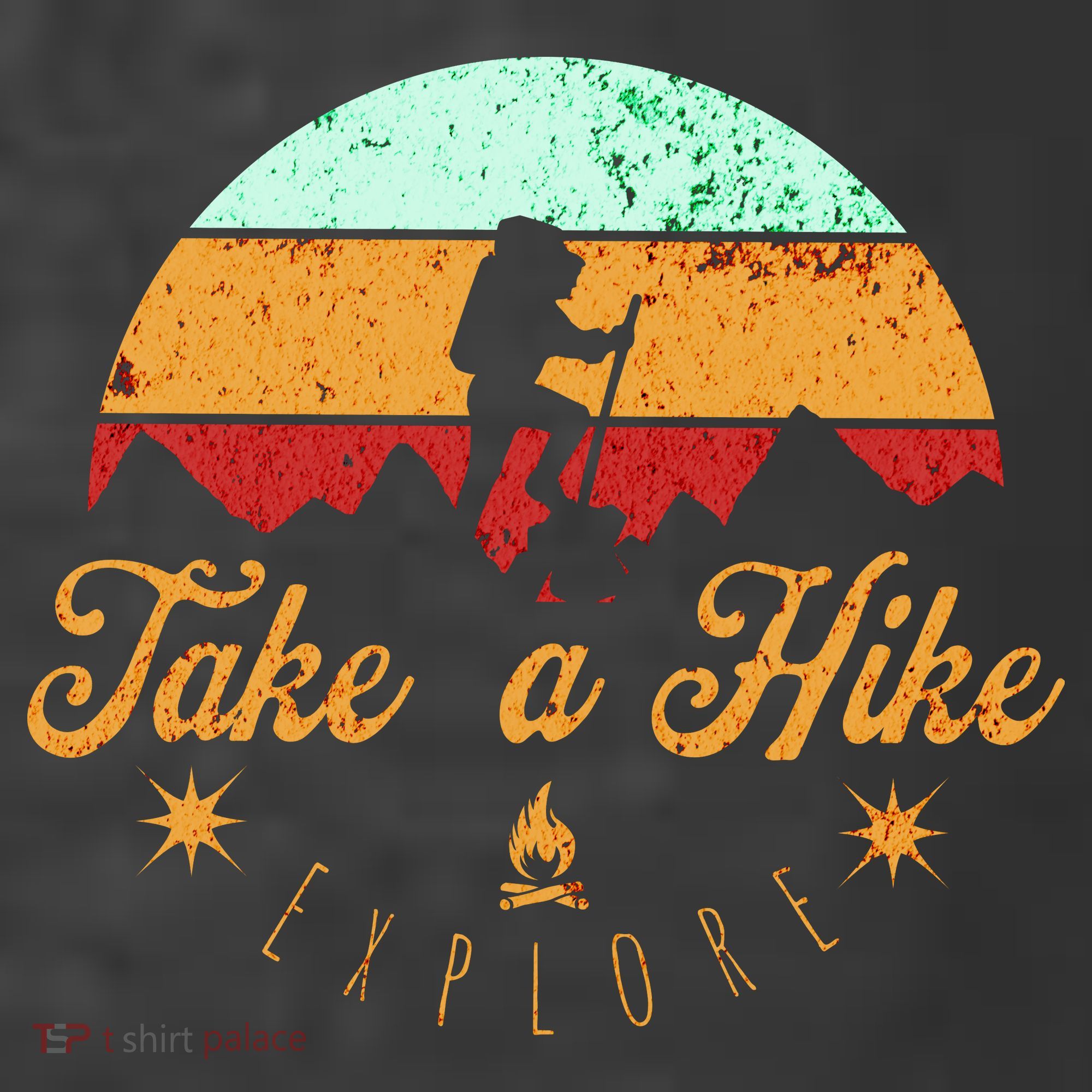 Take A Hike, Mountains, Outdoors, Nature, Vintage T-Shirt