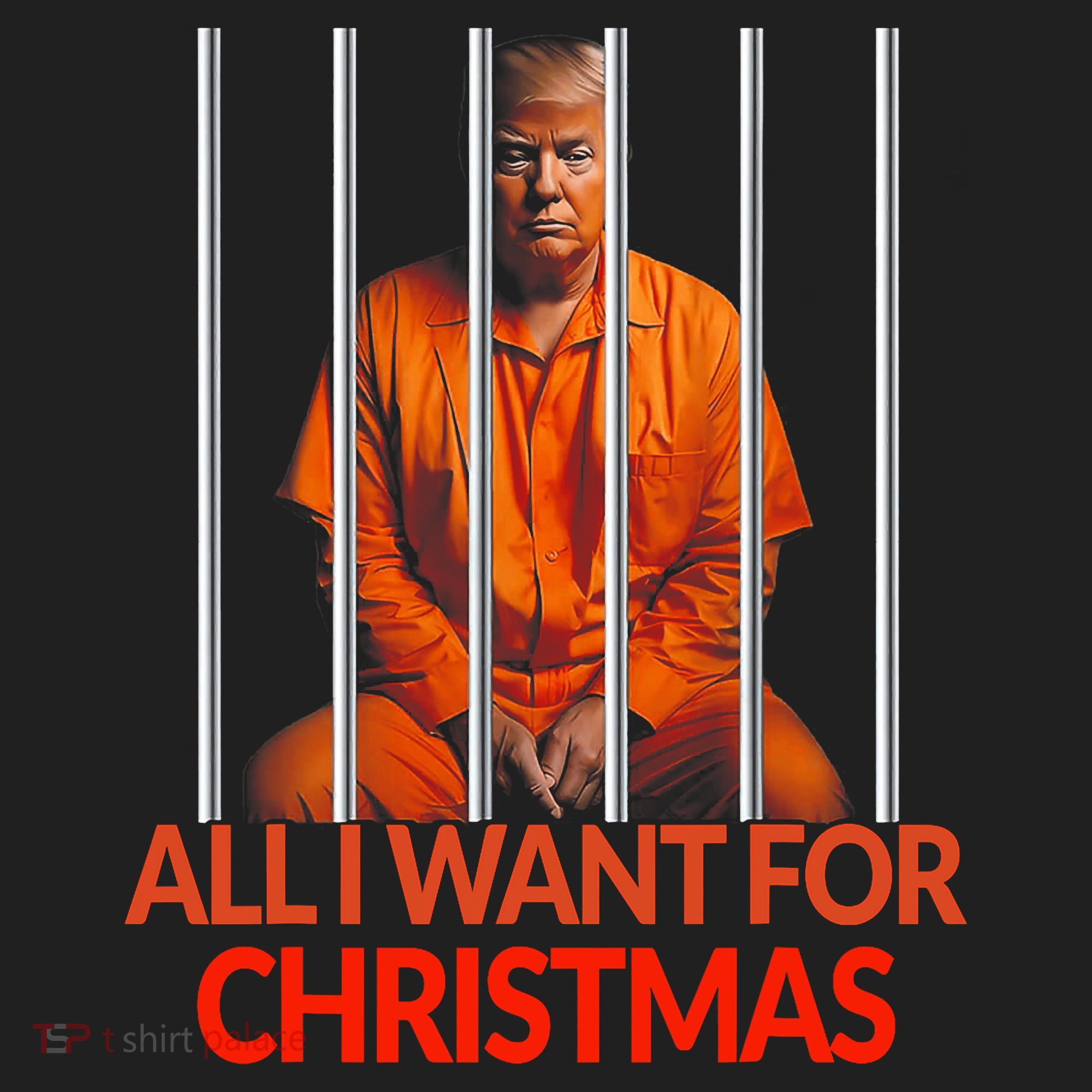Trump All I Want For Christmas Prison Golf Towel