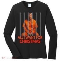 Trump All I Want For Christmas Prison Women's Long Sleeve Shirt thumb 0