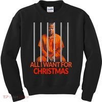 Trump All I Want For Christmas Prison Kids Sweatshirt thumb 0