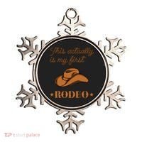 This Actually Is My First Rodeo Country Life Cowboy Ornament thumb 0