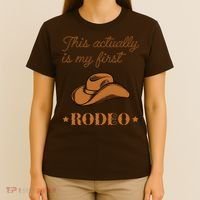 This Actually Is My First Rodeo Country Life Cowboy T-Shirt thumb 4