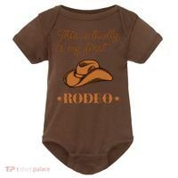 This Actually Is My First Rodeo Country Life Cowboy Baby Bodysuit thumb 0