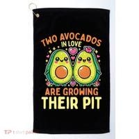 Two Avocados In Love Are Growing Avocado Pregnancy Gift Golf Towel thumb 0