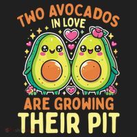 Two Avocados In Love Are Growing Avocado Pregnancy Gift Golf Towel thumb 3