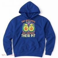 Two Avocados In Love Are Growing Avocado Pregnancy Gift Hoodie thumb 0