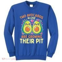 Two Avocados In Love Are Growing Avocado Pregnancy Gift Sweatshirt thumb 0